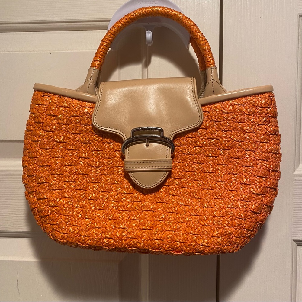 Cole Haan Straw Woven Purse
